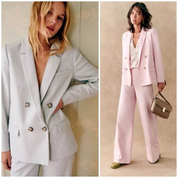 NWT Sezane CHRISTIE Blazer Jacket Camel Womens 32 / 0 $225 - Picture 6 of 16